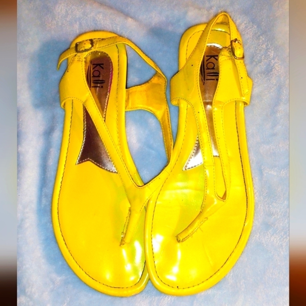 Yellow thong sandals